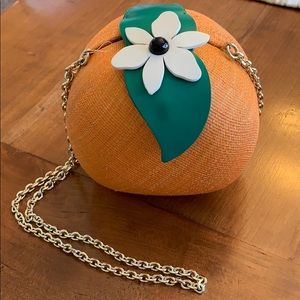Kate Spade Spice Things Up Orange Straw Purse